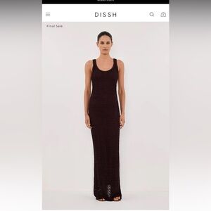 DISSH Women's Dark Brown Maxi Dress